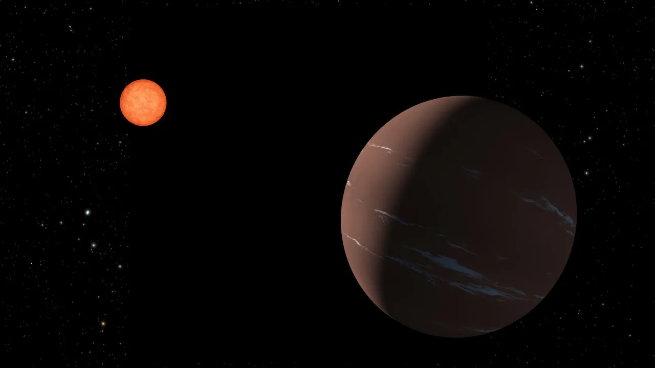 Illustrazione artistica che mostra il pianeta Toi-715 b in orbita alla sua stella madre, la nana rossa Toi-715. Crediti: Nasa/Jpl-Caltech
